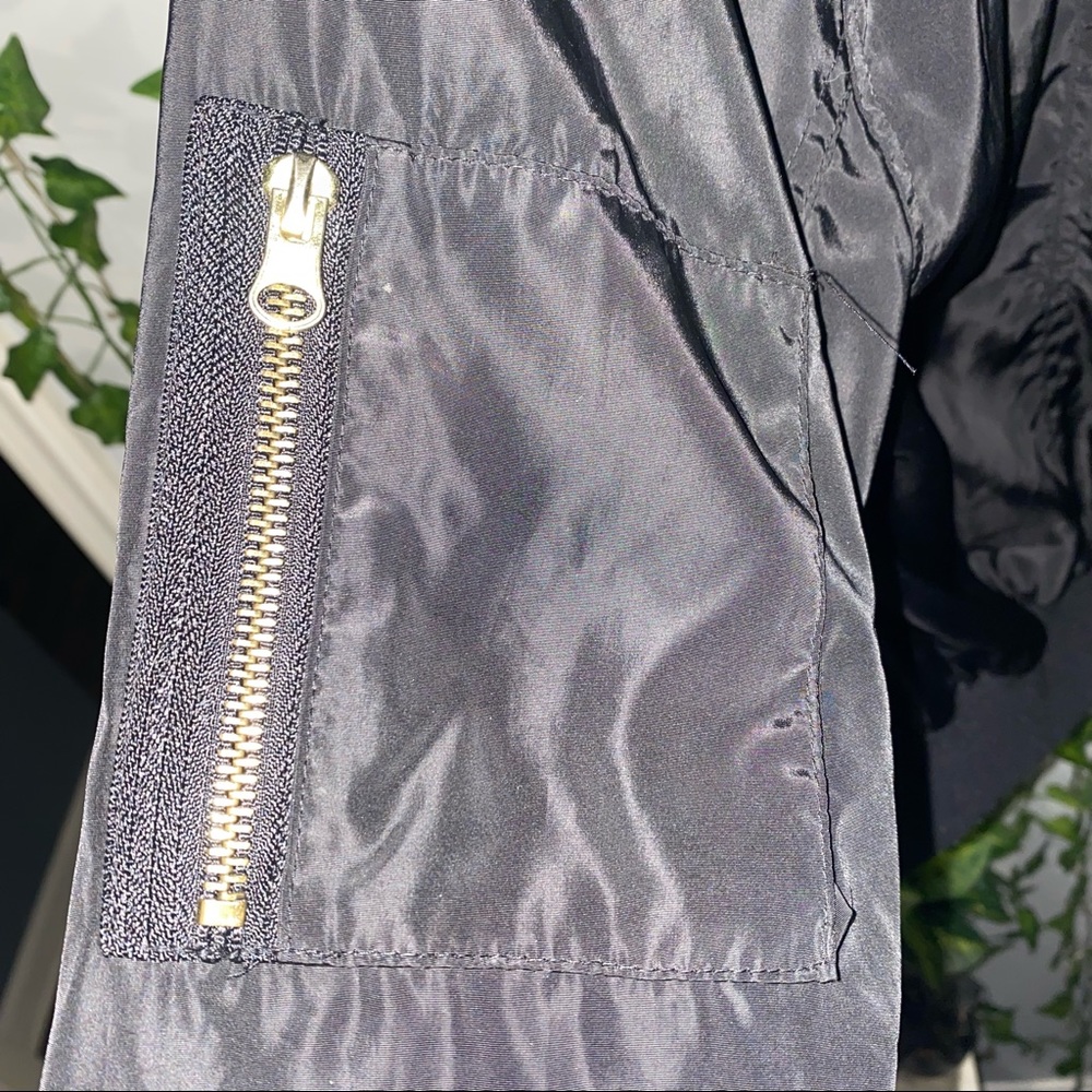 LOVE TREE BLACK BOMBER JACKET - Picture 4 of 4